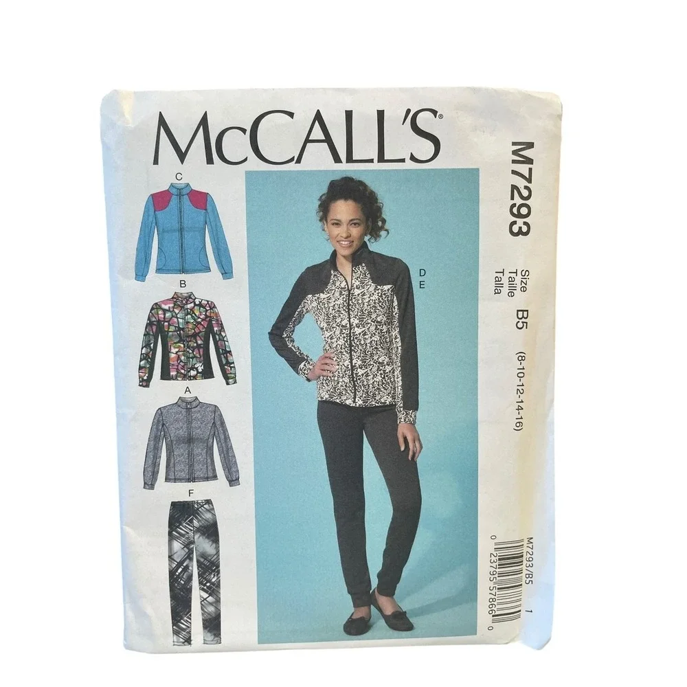 McCALL'S M7293 Misses' Jackets Pants Size 8-16 Modern Activewear